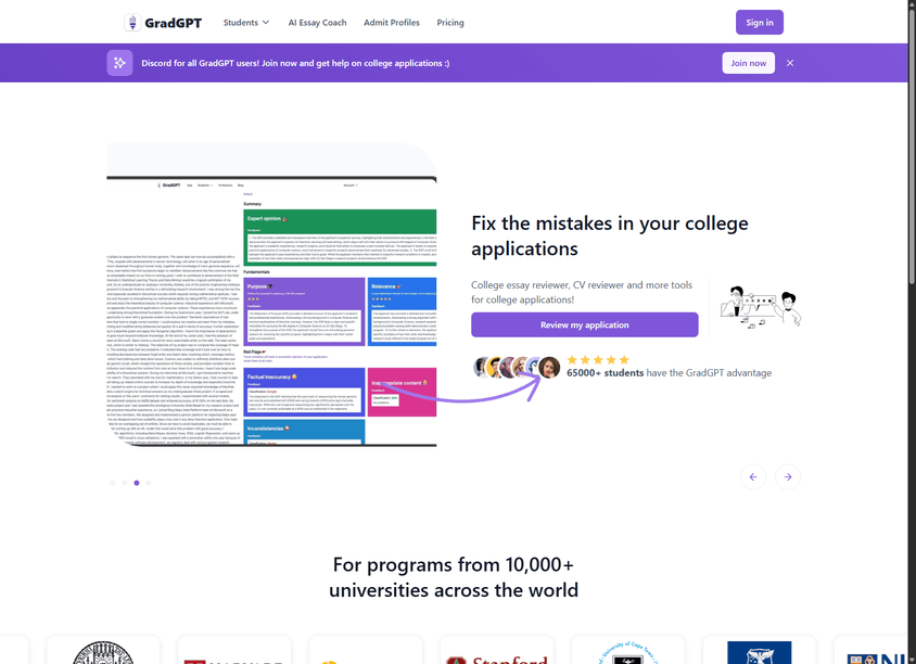 GradGPT screenshot