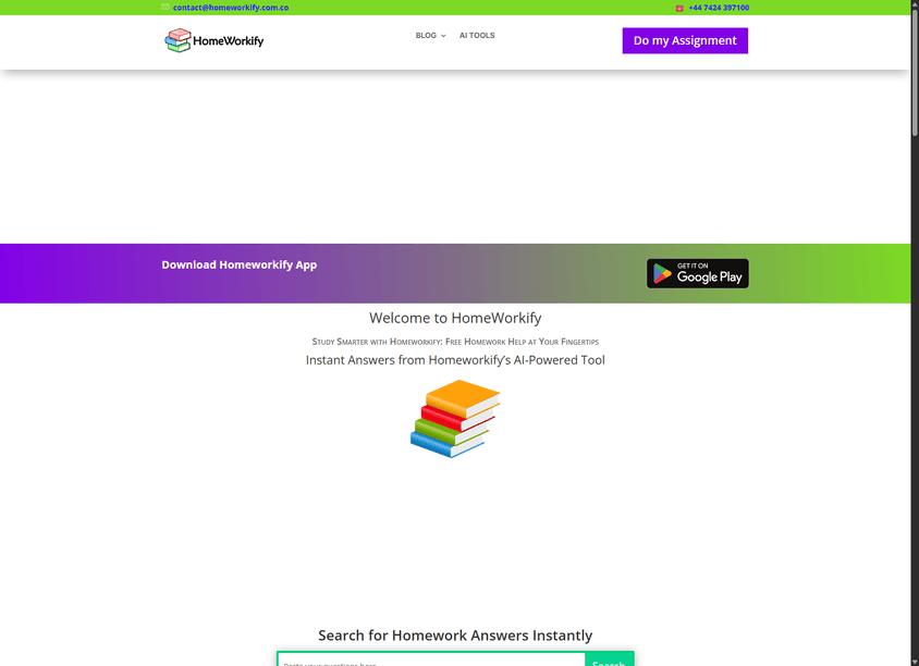 Homeworkify AI screenshot