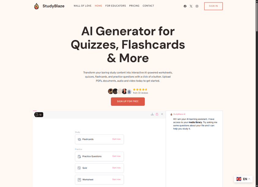 StudyBlaze screenshot